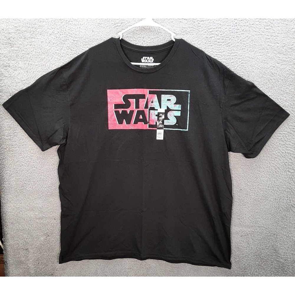 Star Wars Shirt Adult 3XL XXXL Black Pink Blue Retro Graphic Tee Pop Culture